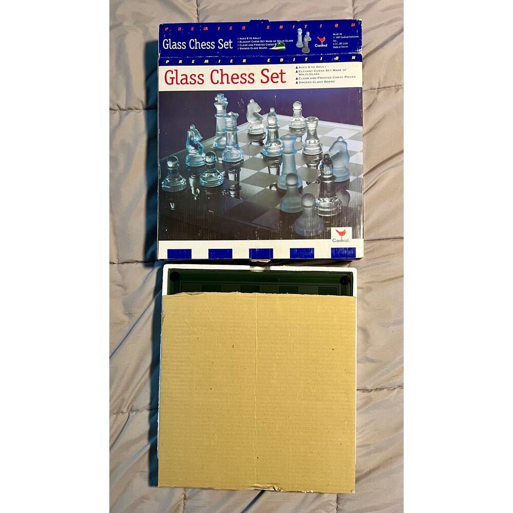 Vintage 1997 Glass Chess Set - Cardinal Premier Edition